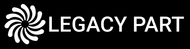 Legacy Part logo featuring bold, minimalistic design representing aftermarket aircraft and military electronics.